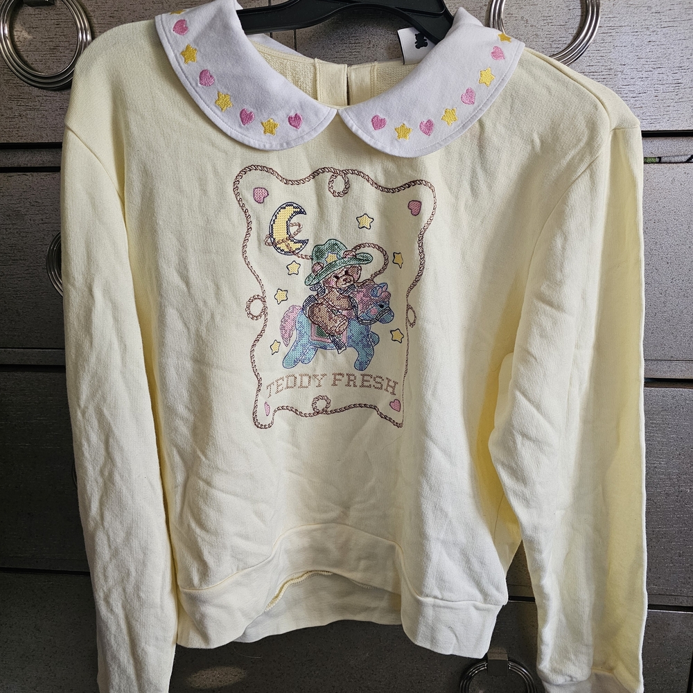 Teddy Fresh Yellow Sweatshirt with White Collar